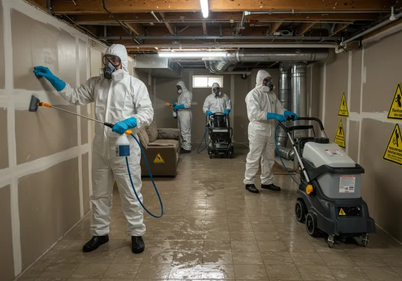 Basement Moisture Removal and Structural Drying process in Cullman, AL